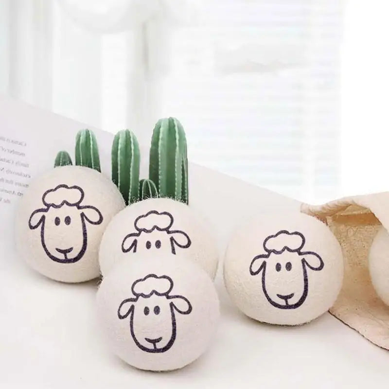 6pcs Reusable Wool Dryer Balls Clothes Ball 7cm Drying Washing Balls Home Wool Dryer Balls Washing Machine Accessories Zpaxo