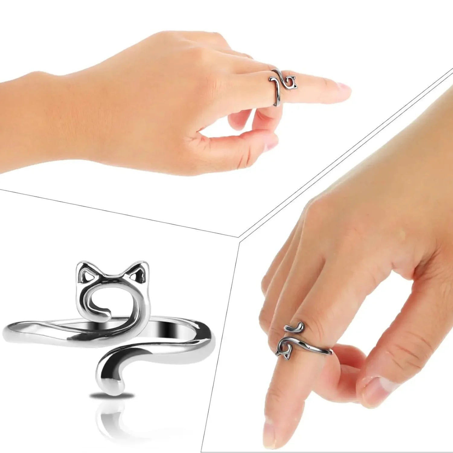2pcs Adjustable Knitting Crochet Loop Ring Knittied Yarn Guide Finger Faster Holder Thimble Crocheters Thread Ring Sewing Tools Zpaxo