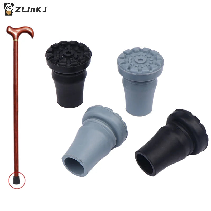16 Crutch Ferrules End Safety Soft Replacement Rubber Tip Cane Zpaxo