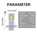 Aluminum Silver LED Headlight Super Bright Mini Size Fog Lamps White Diode Wireless CANBUS Automobile Headlamp Car Headlight Zpaxo H3