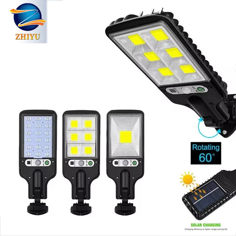 Solar COB LED Wall Light PIR Motion Sensor 3 Modes IP65 Garden Solar Wall Light Zpaxo