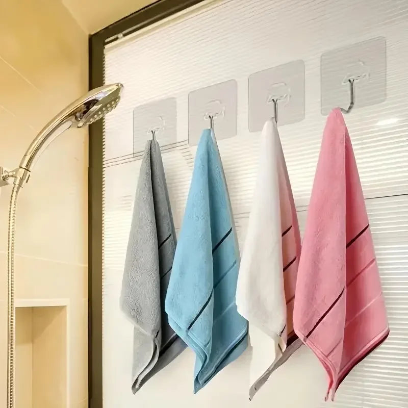 100Pcs Transparent Self Adhesive Wall Hooks Multi-Purpose Wall Hook Key Holder Towel Holder For Kitchen Bathroom Accessories Zpaxo