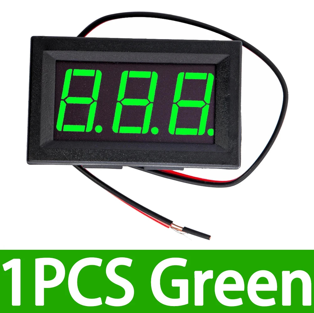 0 56 RGB LED AC Voltmeter 70-500V 2-Wire Voltage Meter 110V 220V DIY Zpaxo 1PCS green