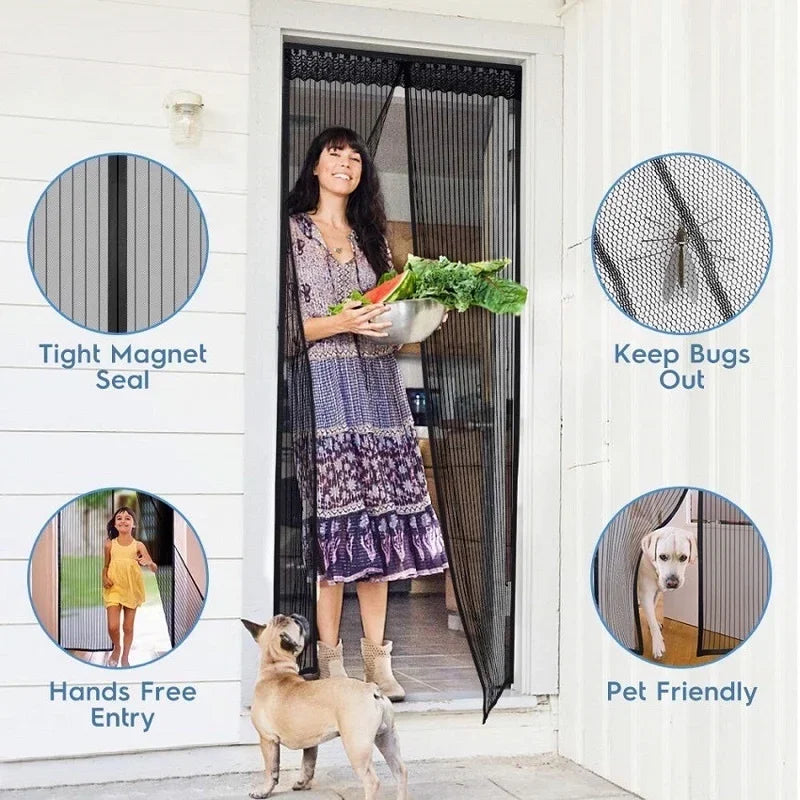 Mosquito Net Door Curtain Flipper Magnetic Insect Screen Ecoflow Zpaxo
