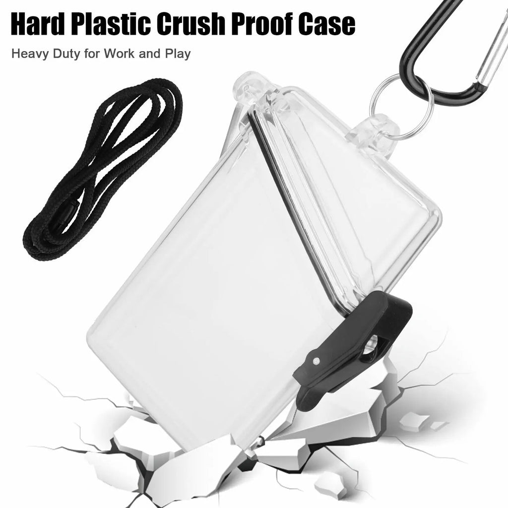 Waterproof Clear Badge Case ID&Credit Card Cash Holder Transparent