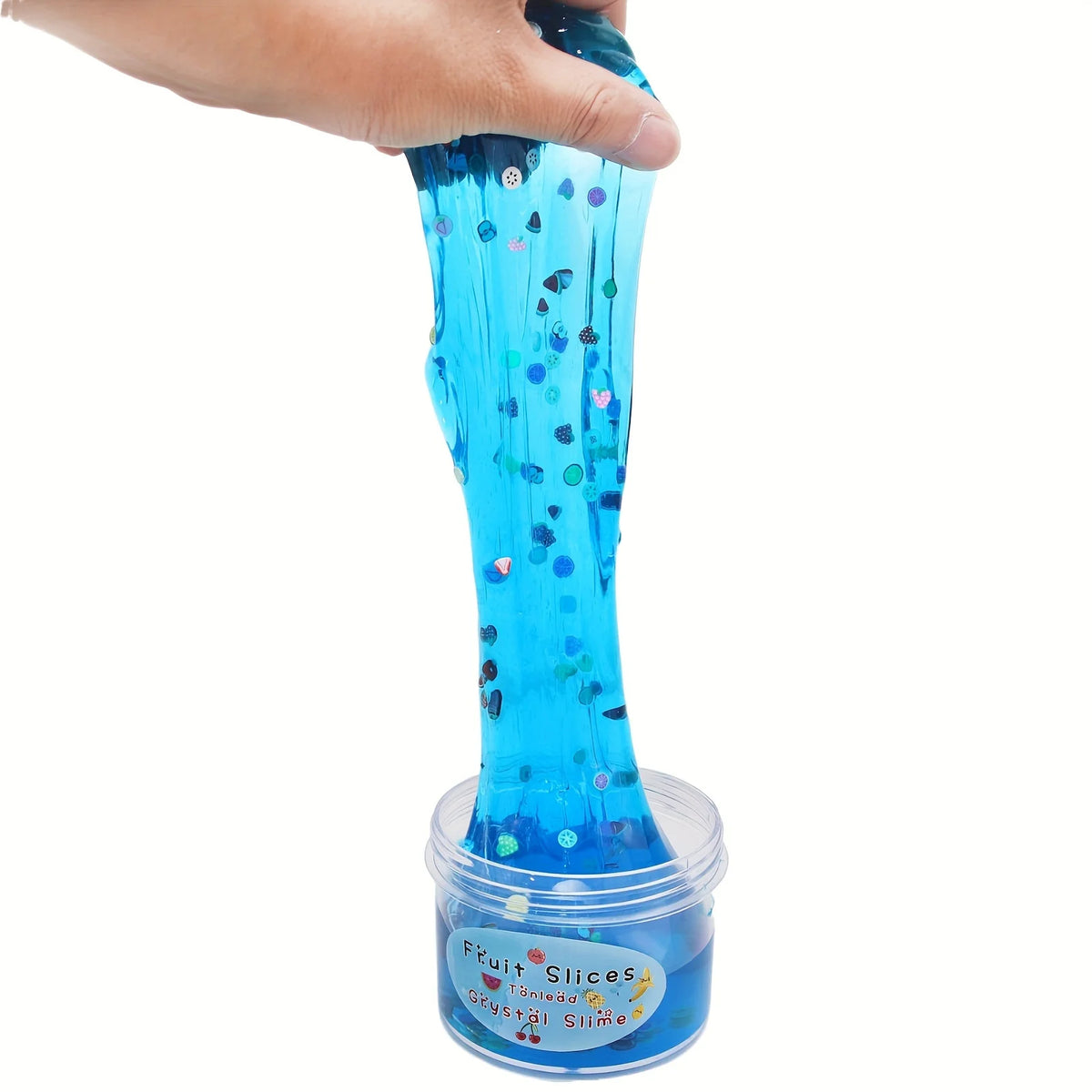 Crystal Mud Slime Fruit Coconut Soft Ceramic Chip Slice Decompressing Zpaxo Blue