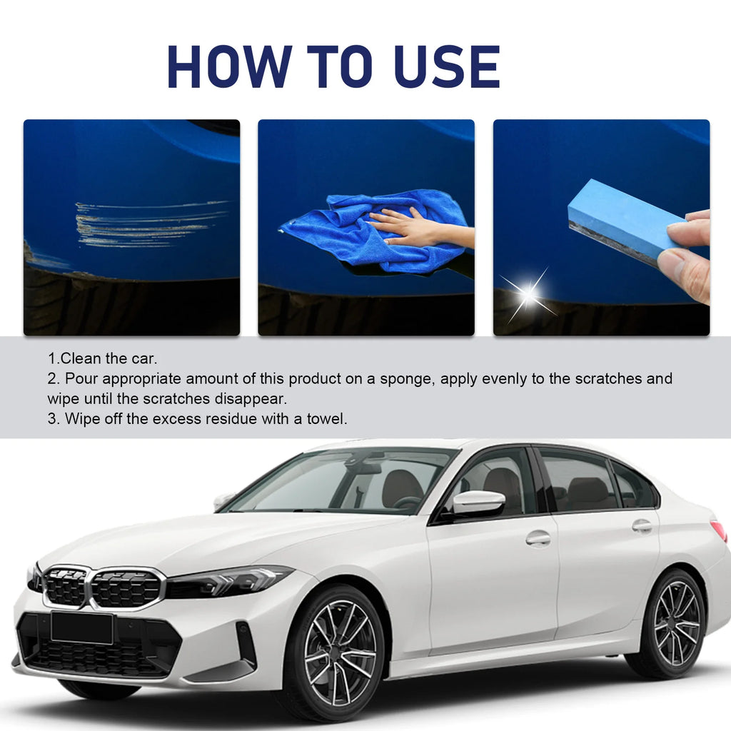 Homonth Car Scratch Repair Polishing Kit Multipurpose Decontaminate Car Paint Scratch Repair Renew Gloss Care Maintenance Cars Zpaxo