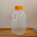 Plastic Juice Bottle PET Milk Beverage Lid Camping Hiking Drinkware Zpaxo Orange