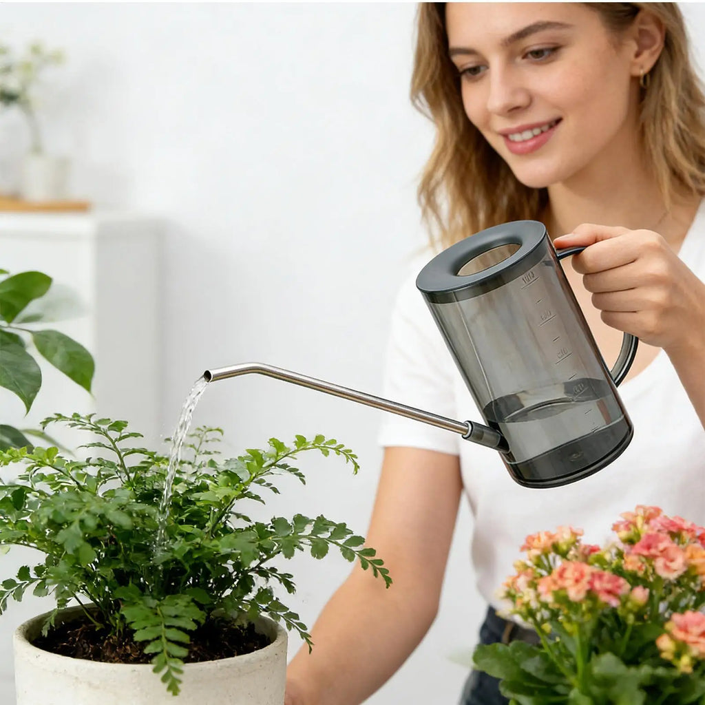 Watering Can Indoor Clear Plastic Long Spout Potted Plant Water