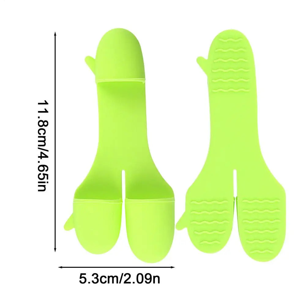 Heat Resistant Oven Gloves Anti Slip Silicone Grip 3 Finger Design
