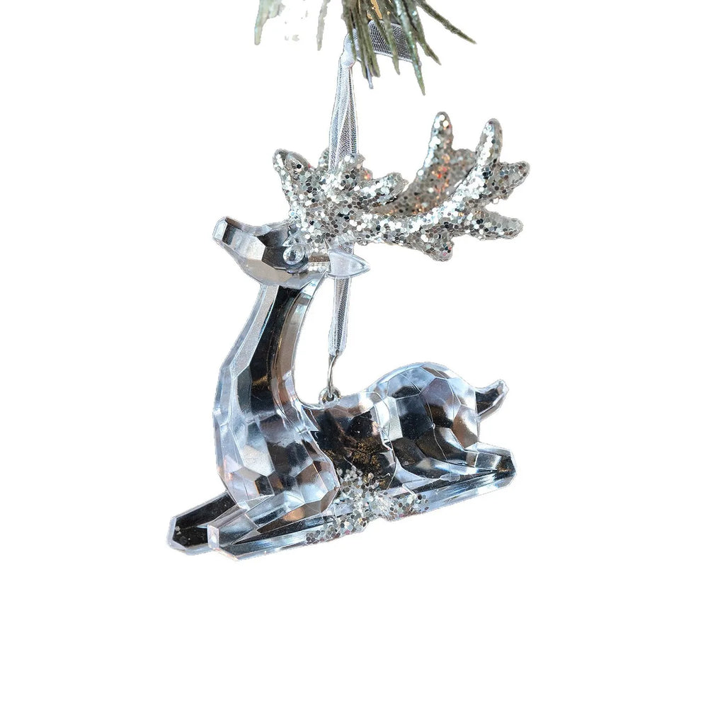 Clear Acrylic Christmas Ornaments – Angel & Deer Tree Pendants