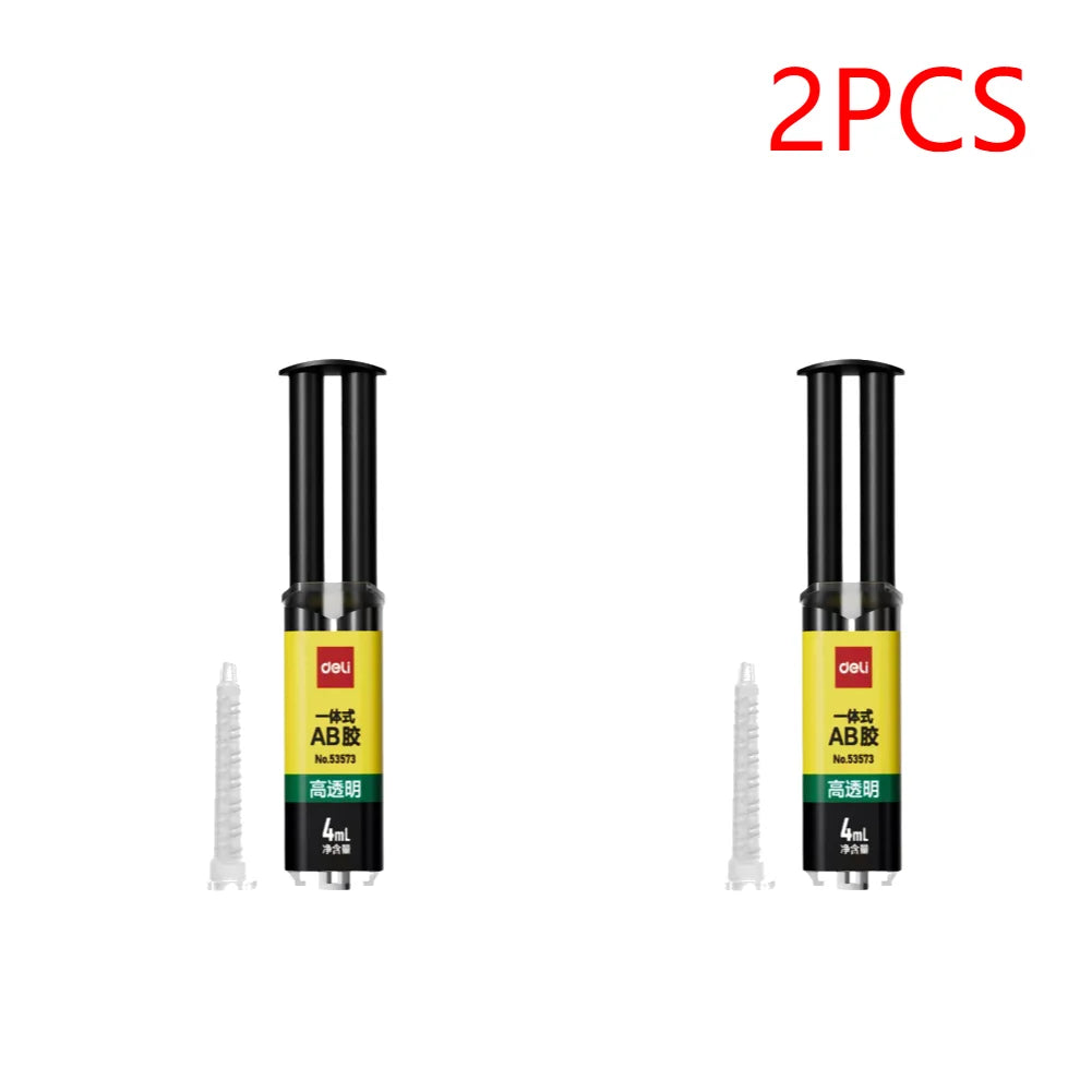 1-10pcs Epoxy Resin AB Glue 2 Minutes Curing Firm Long-lasting Reliable Adhesive Super Liquid Glue Waterproof Repair Glue for Gl Zpaxo 4ml 2PCS