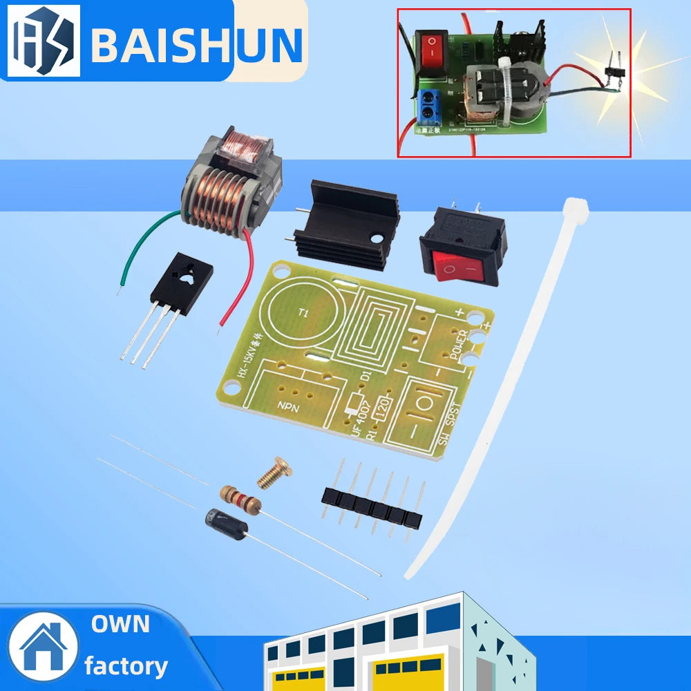 15KV Frequency Boost Inverter Module DC 3 7V 18650 DIY Arc Igniter Zpaxo Default Title