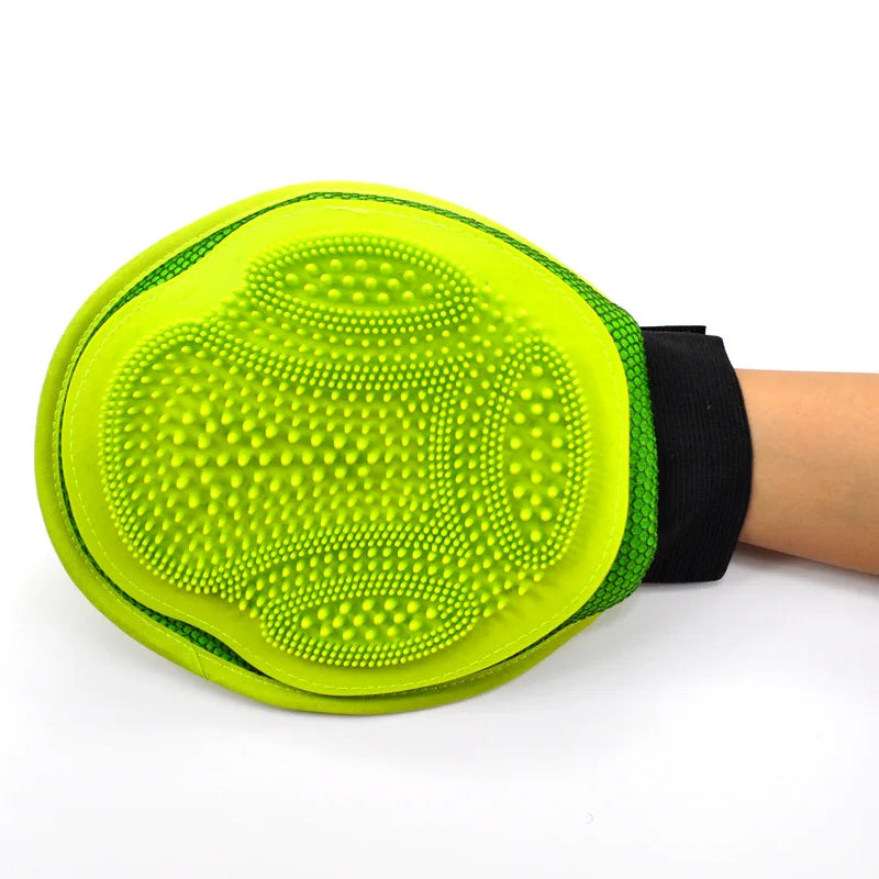 Pet Grooming Massage Gloves Cats Dogs Silicone Dog Bath Cleaning