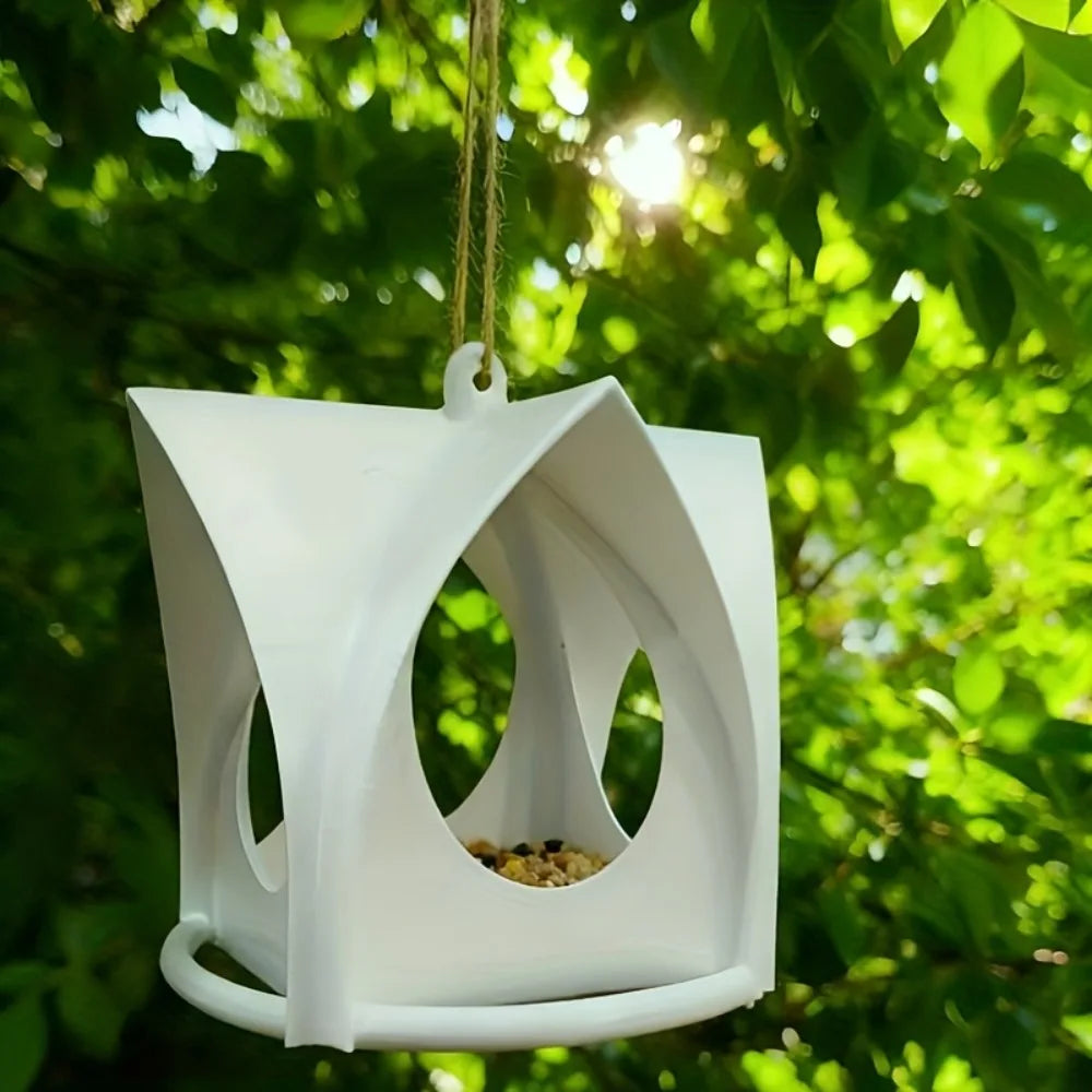 This Small Bird Feeder Features Very Practical Design It Has Canopy