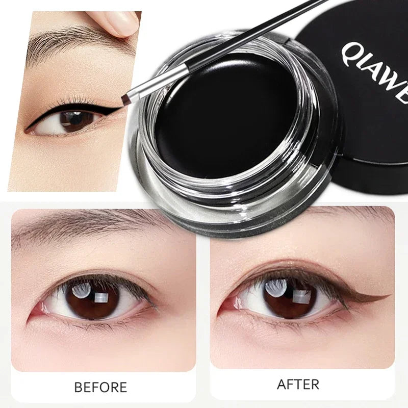 Black Brown Eyeliner Cream Waterproof Beauty Cosmetics Long Lasting Zpaxo