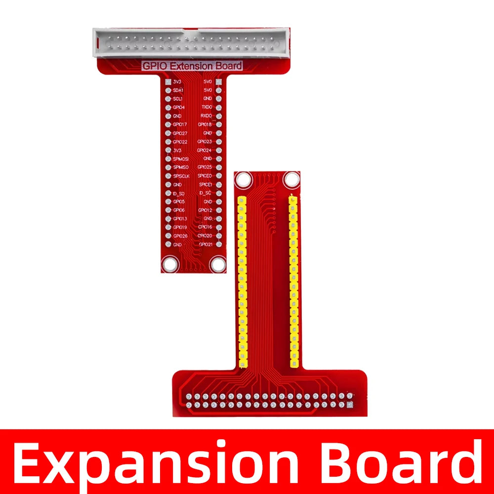 T-shaped GPIO Breakout Expansion Board 40-Pin Flat Ribbon Cable Zpaxo Expansion Board