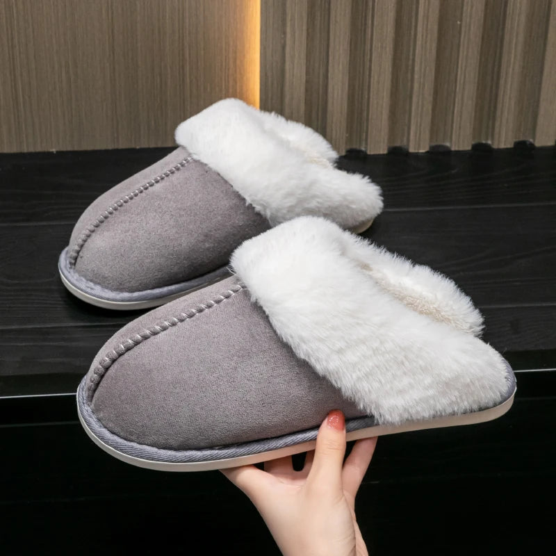 Cozy Fuzzy Slippers Women Indoor Plush Autumn&winter Warm Non-slip