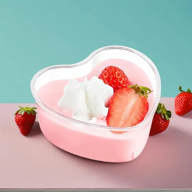 10 20 Disposable Transparent Plastic Mousse Cup Mini Heart Shaped Zpaxo