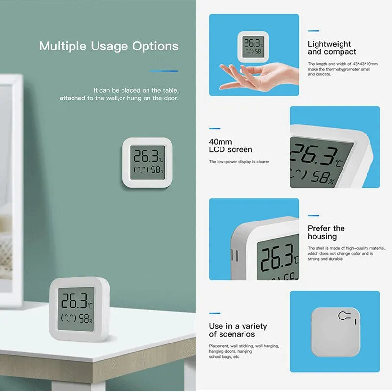 Tuya Zigbee Temperature Humidity Sensor Mini Smart Home Indoor Zpaxo
