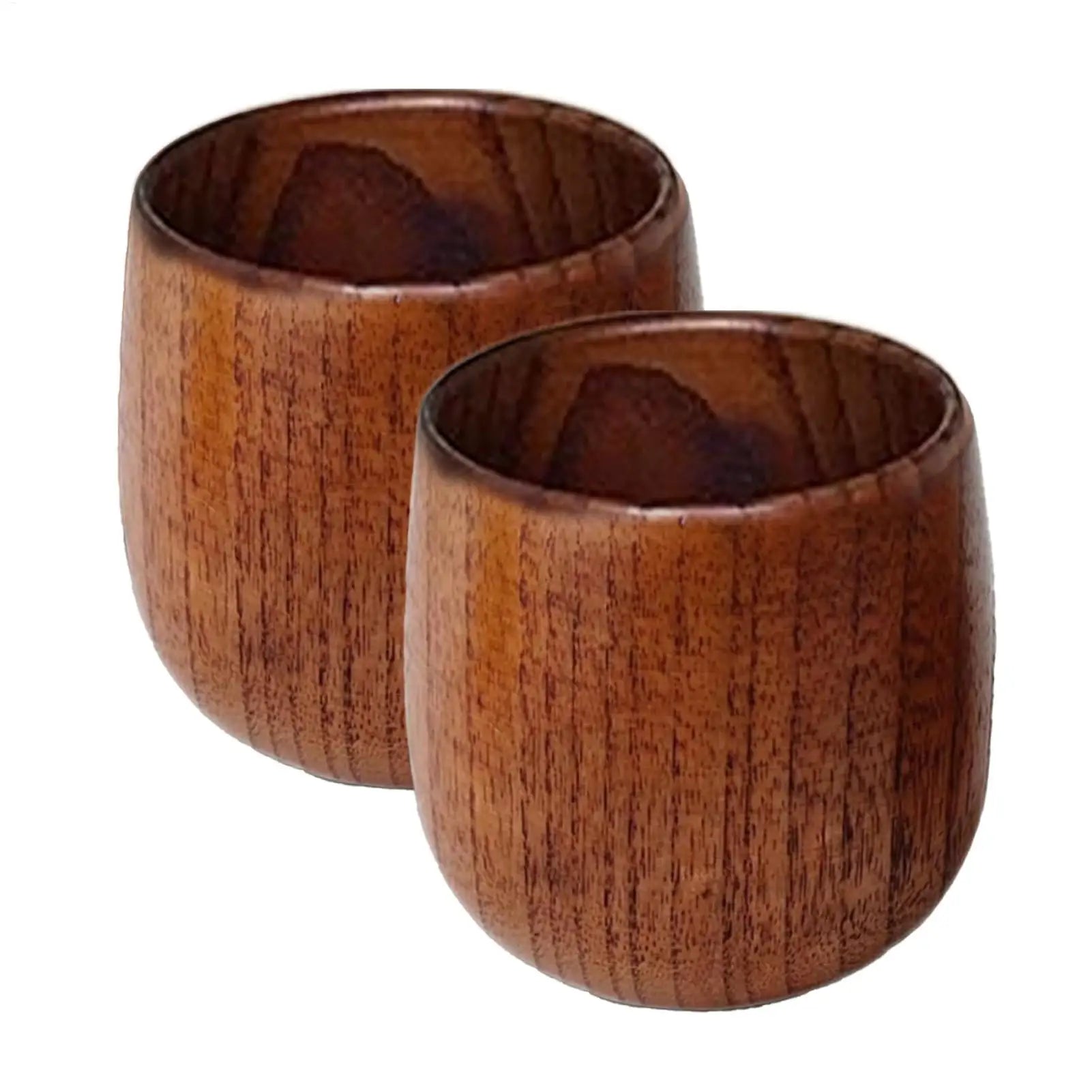 Rustic Wooden Whiskey Cups Handmade Charred Drinking Glasses Vintage
