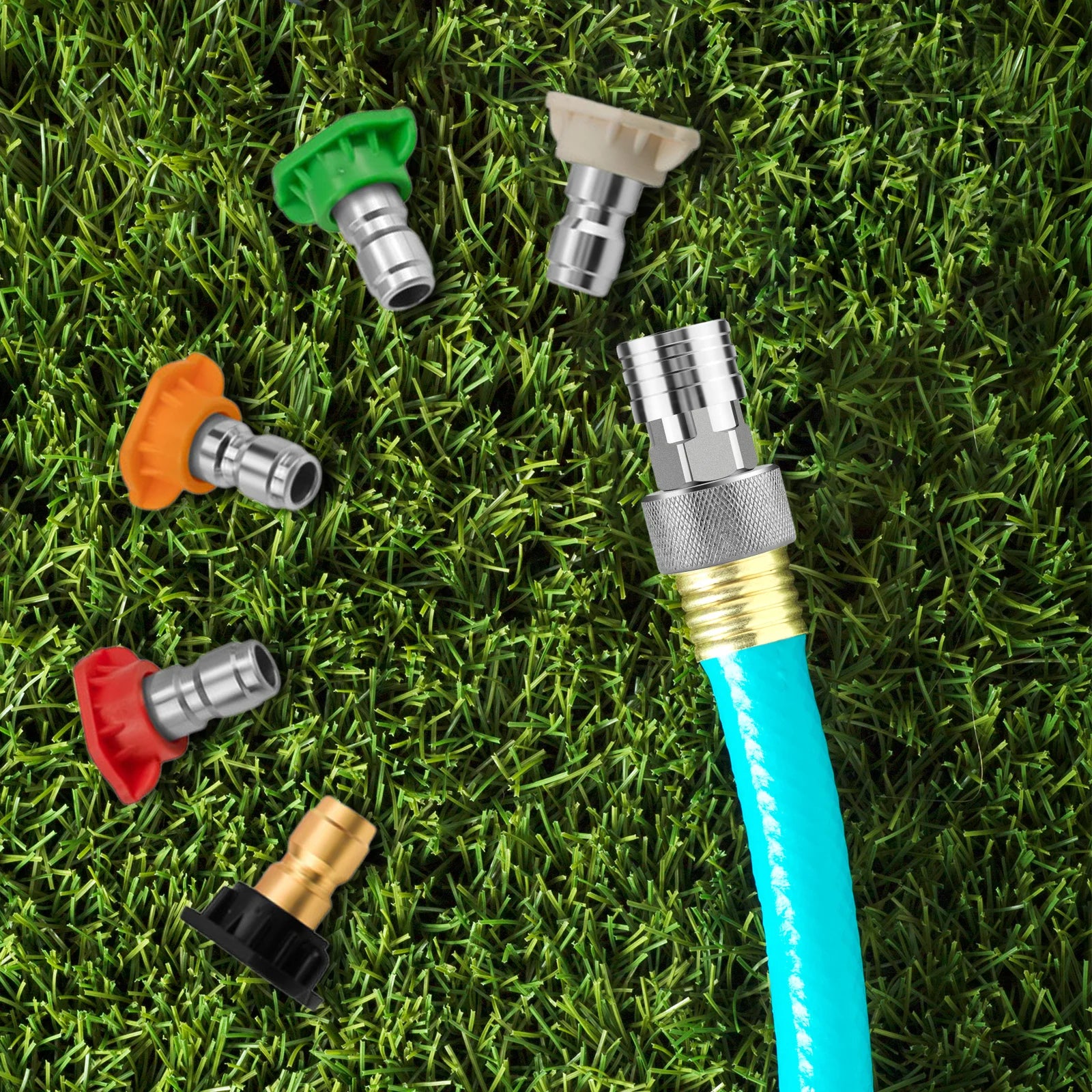 Garden Hose Mini Power Washer Adapter Car Washing Nozzle Attachment