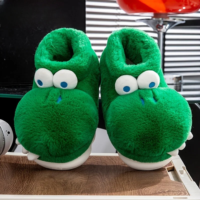 SHAJI Soft Comfortable Minimalist Cute Dinosaur Men's Short Boots