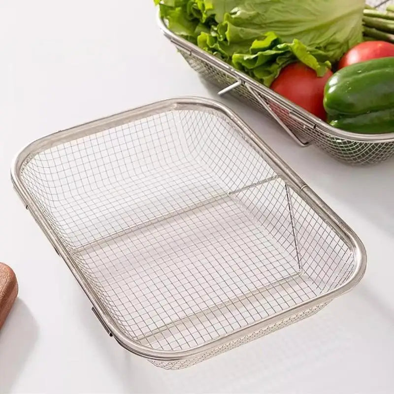 Retractable Stainless Steel Sink Drain Basket & Colander