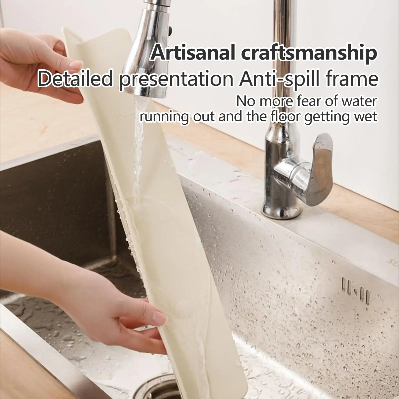 Silicone Sink Splash Guard – Kitchen & Bathroom Water Barrier Sink Splash Guard Zpaxo