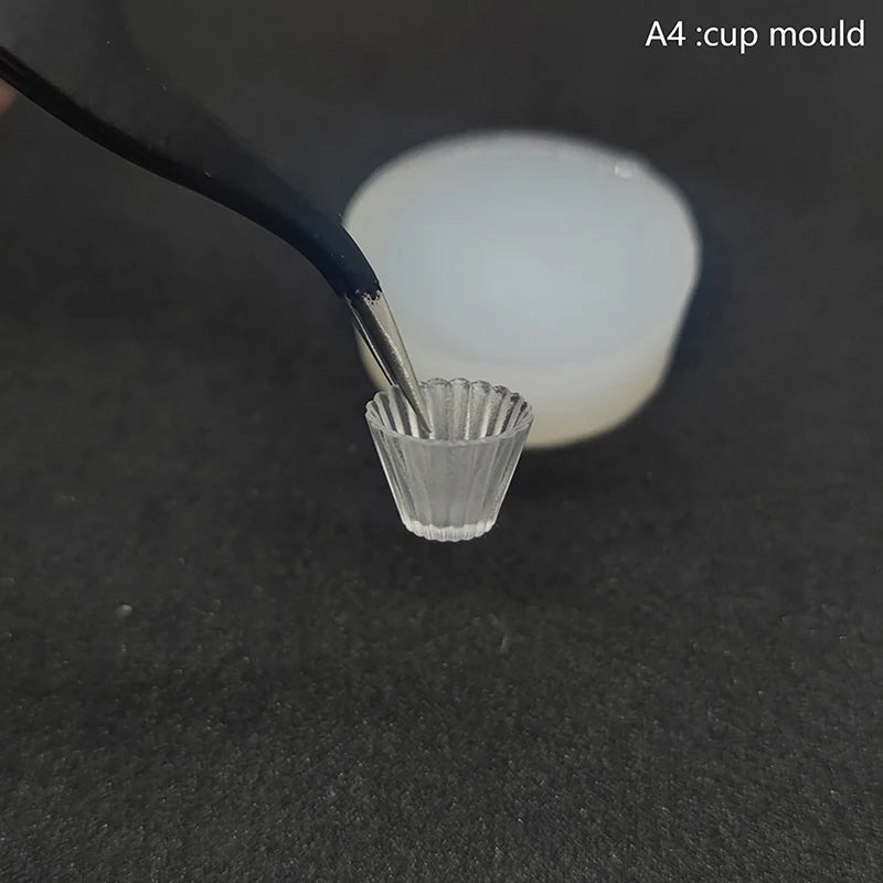 Silicone Mold DIY Dollhouse Miniature Tableware Mug Cups Food Jar Zpaxo A4