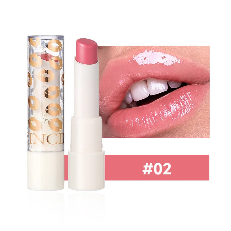 Tinted Lip Glaze Jelly Mirror Lipstick Fade Lip Lines Long Lasting Moisturizing Waterproof Non-stick Cup 8Colors Lip Balm Makeup Zpaxo 02