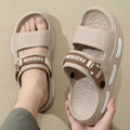 Summer Men's Slippers Thick-soled Non-slip Breathable Open Toed