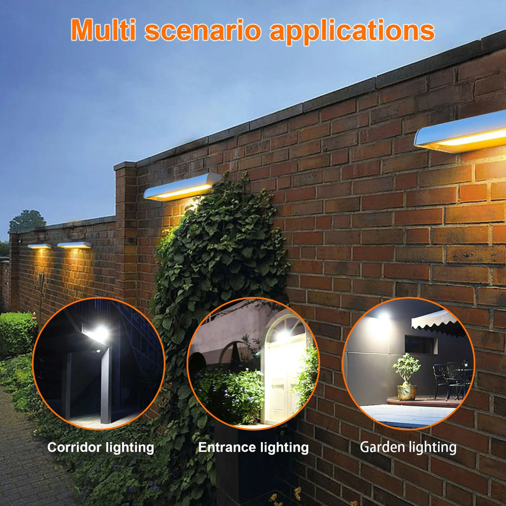Solar Lights PIR Sensor Outdoor Lumens Billboard Automatic LED Lamp Zpaxo