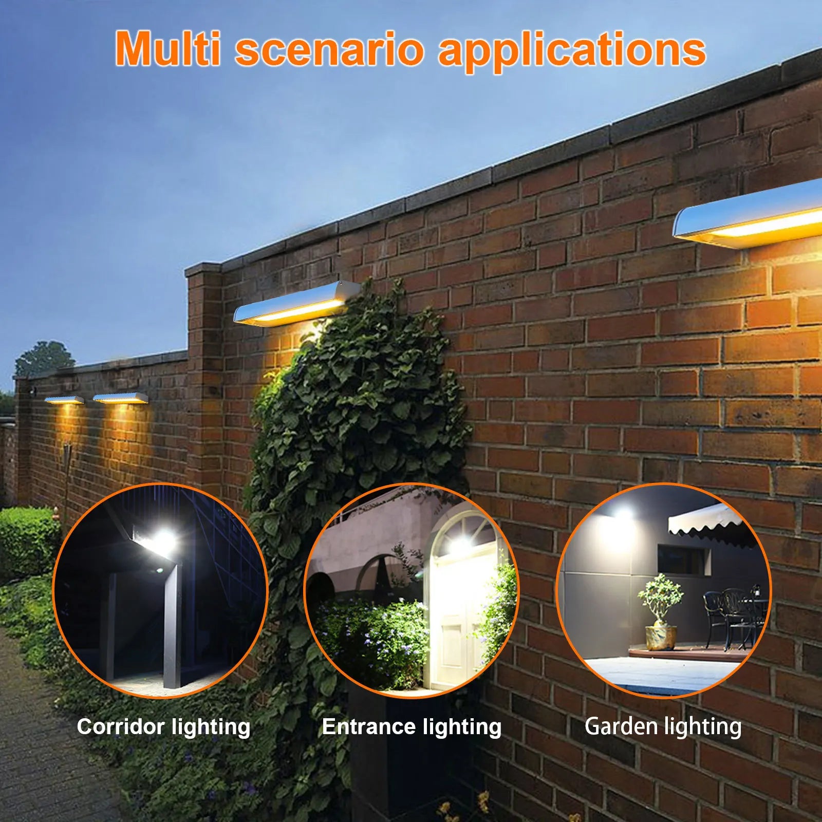 Solar Lights PIR Sensor Outdoor Lumens Billboard Automatic LED Lamp Zpaxo