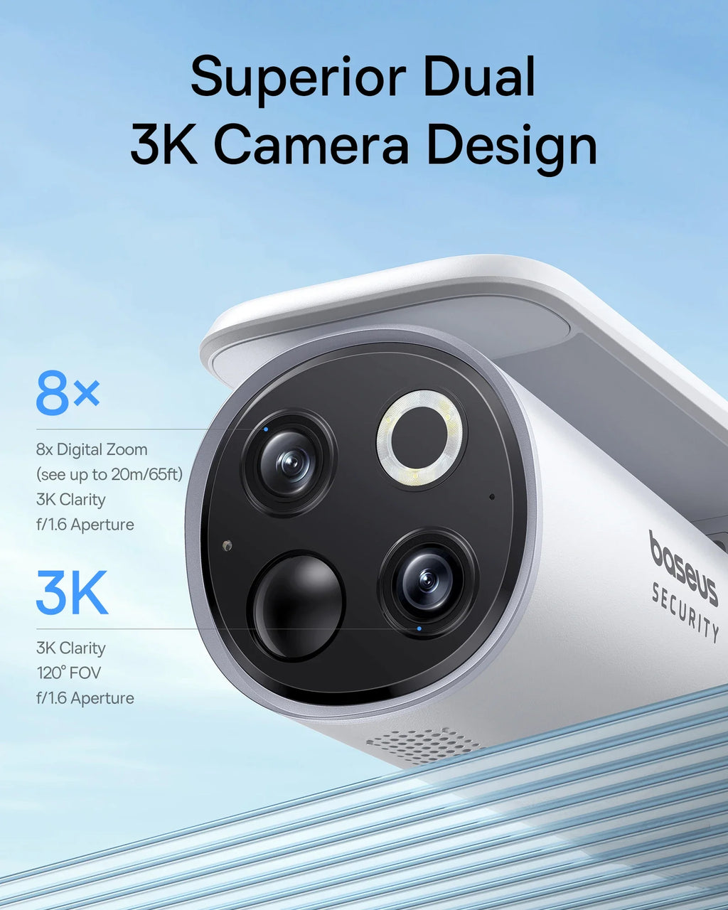 Baseus Security S1 Outdoor Camera 3K Clarity Wireless Solar