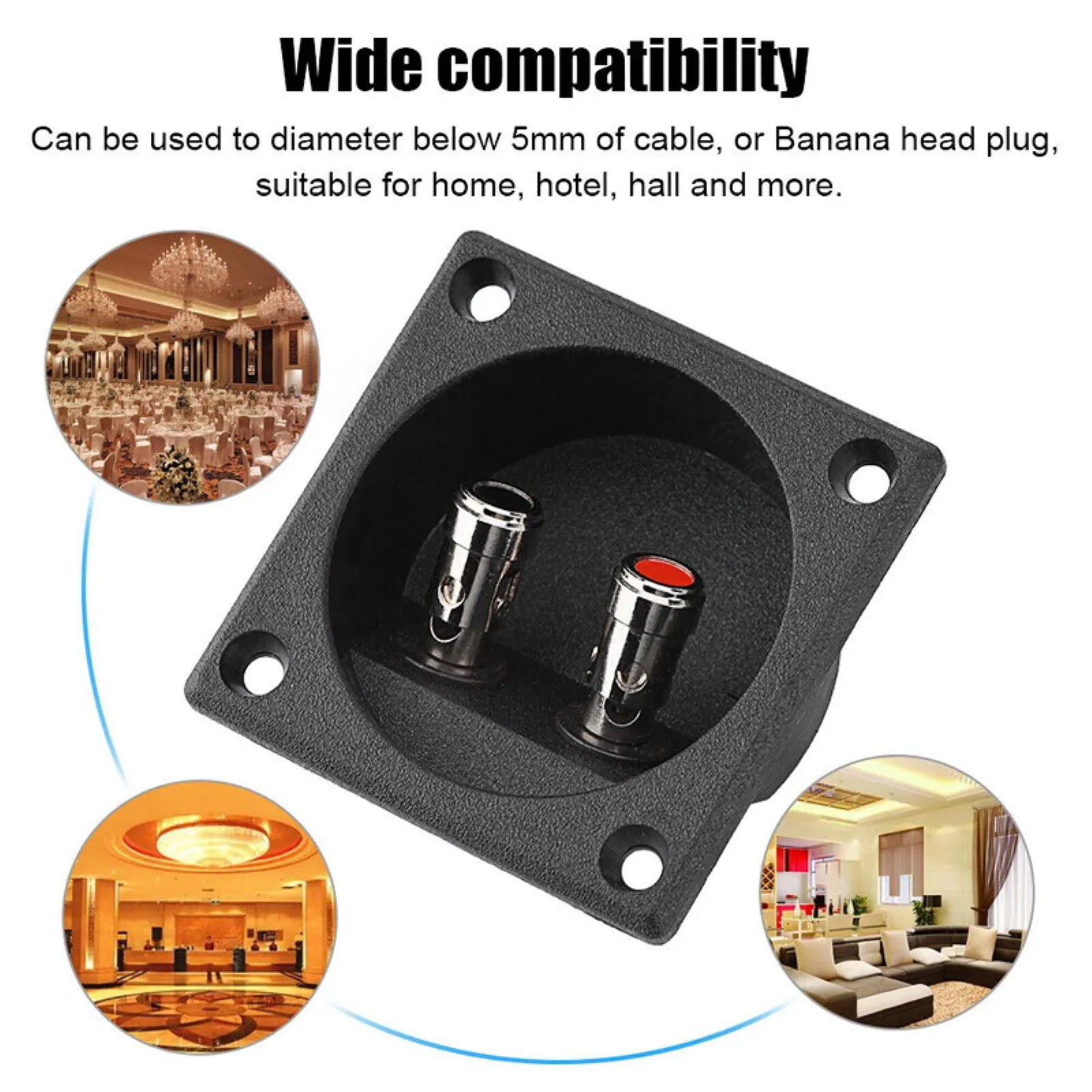 2 Way Speaker Box Terminal Binding Post Cup DIY Home Car Stereo Screw