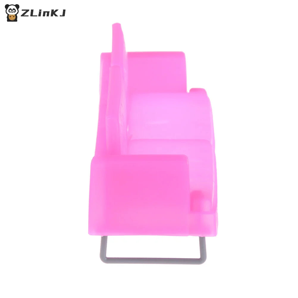 ▶1Pcs Princess Dollhouse Cute Miniature Furniture Pink Sofa Chair Model For Doll Zpaxo
