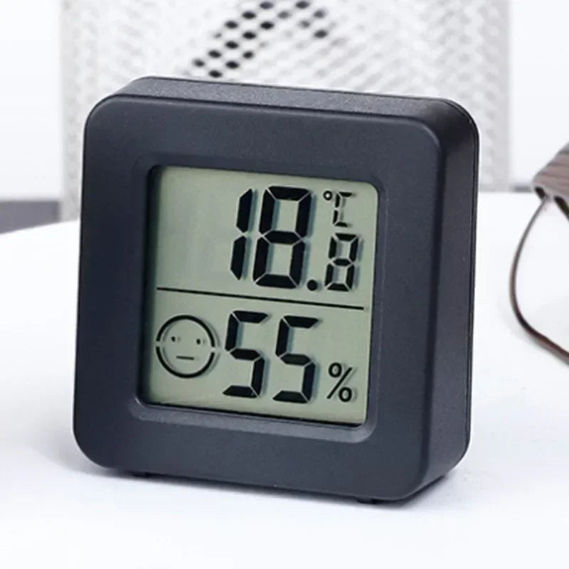 LCD Digital Thermometer Hygrometer Indoor Room Electronic Temperature Humidity Meter Sensor Gauge Weather Station for Home Zpaxo 1PCS-Black