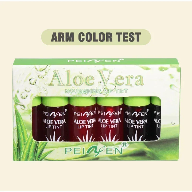 Aloe Lip Gloss 6-Piece Set – Hydrating Liquid Lipstick Kit Lip Gloss Set Zpaxo Style A 6pcs Set