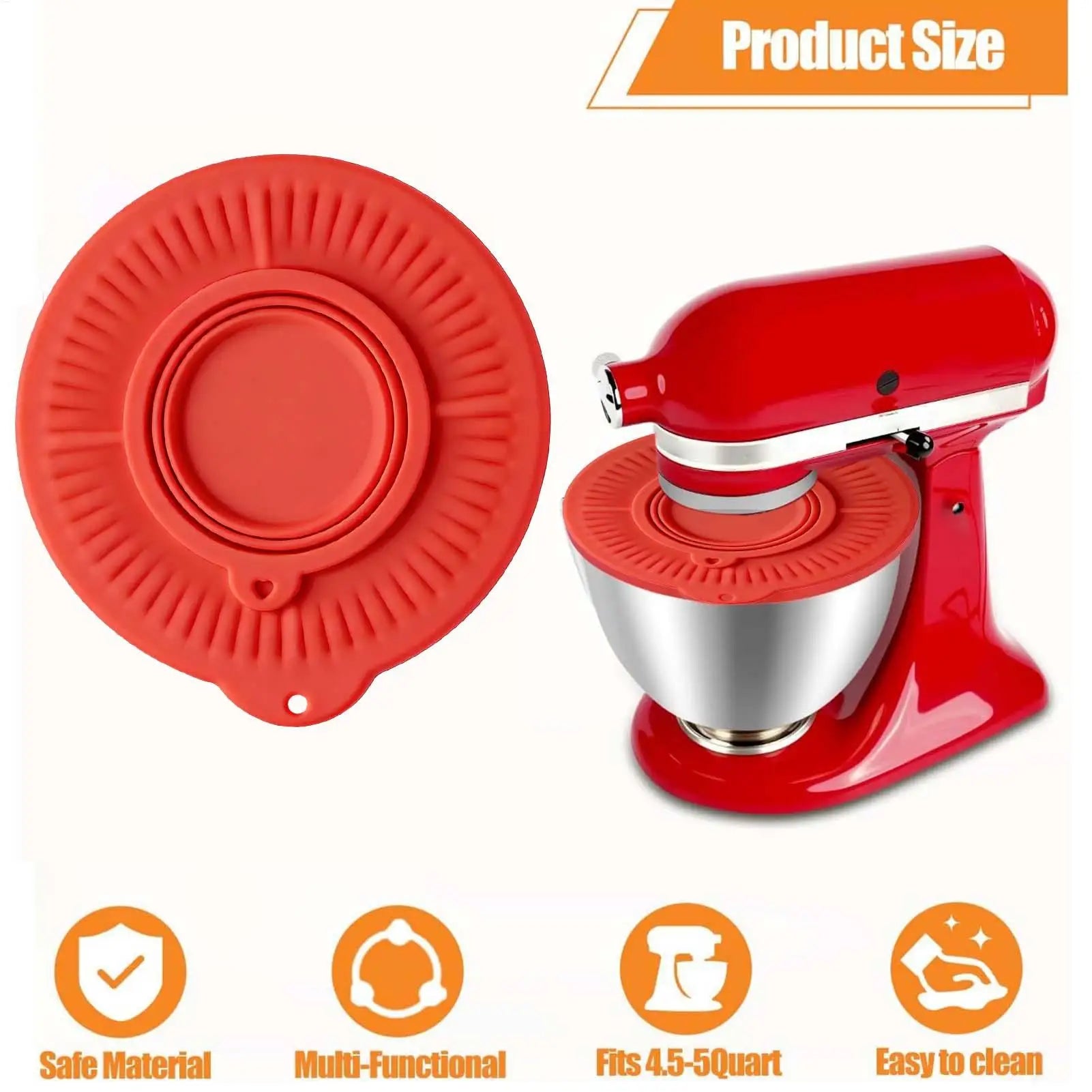 Silicone Mixer Bowl Cover 4 5-5 Quart Universal Splash Guard Lid