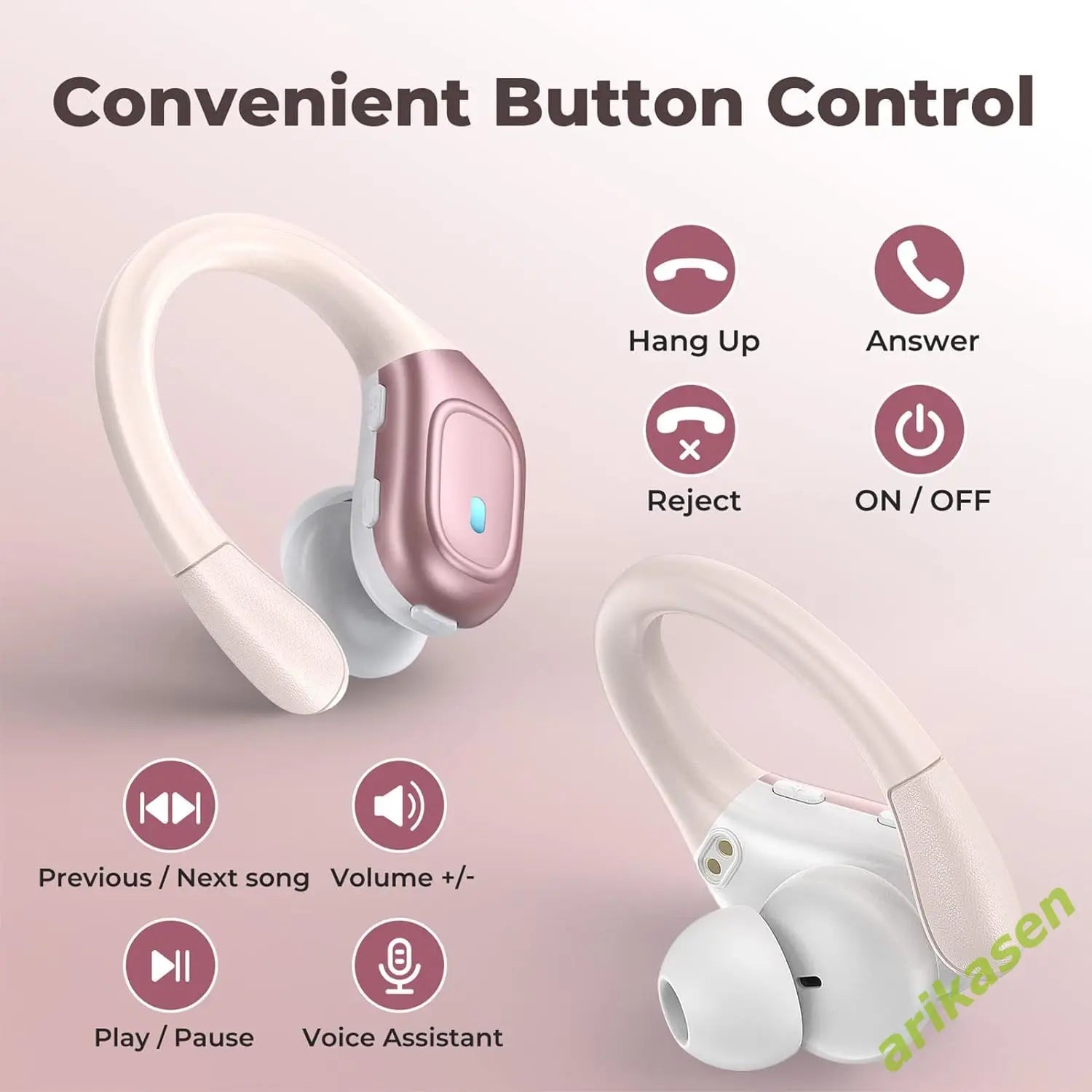 Wireless Earbuds Bluetooth 5 3 Earphones IP7 Waterproof ENC Noise