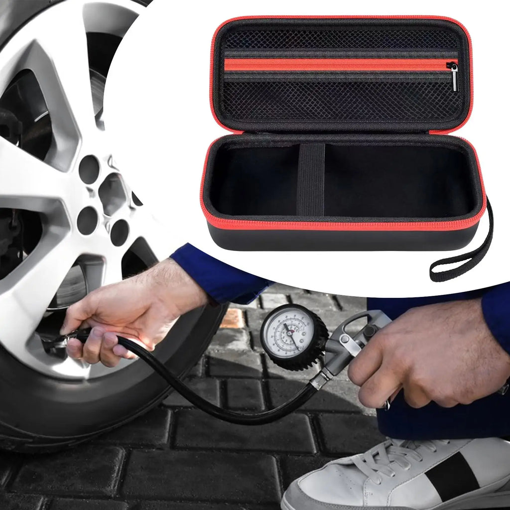 Car Air Compressor Storage Bag Air Pump Carrying Bag Waterproof Versatile Auto Repair Accessories Inflator Holder for Road Trip Zpaxo