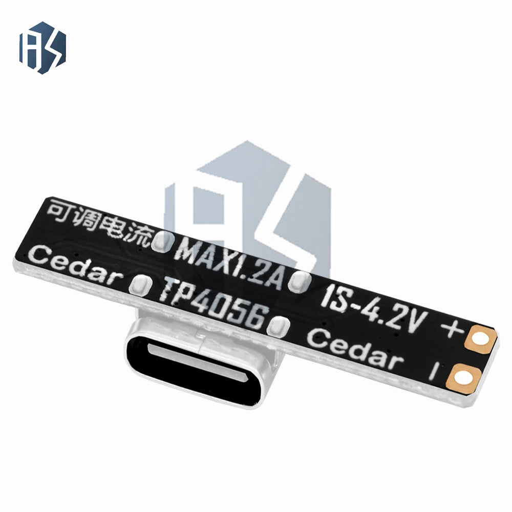Ultra Mini Type-C Charging Board, 3.7V to 4.2V 1A Charger Module for Ternary Lithium Battery Zpaxo