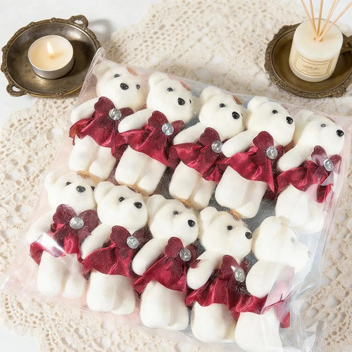 10Pcs/Lot Soft Stuffed Bear Plush Toys Mini Teddy Bear Dolls Toy Mini Bear Flower Bouquet Dolls DIY Flower Gifts Pendant Zpaxo