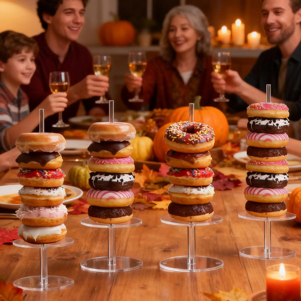 Donut Stand 4 Acrylic Non-slip Dessert Table Bagels Tower Party Food