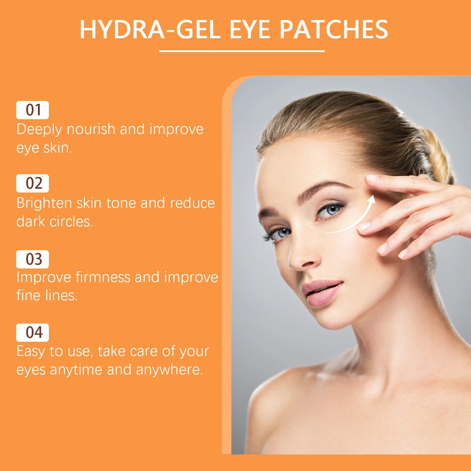 60pc Vitamin C Eye Patches – Puffiness, Dark Circles & Hydration Under Eye Patches Zpaxo