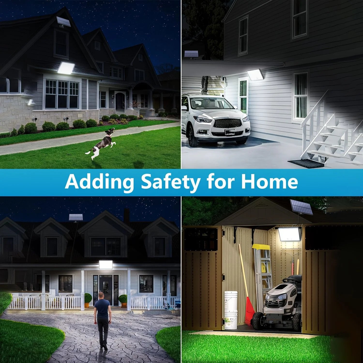 400LED Solar Motion Sensor Security Light 3 Modes Waterproof Solar Powered Outdoor Wall Light Energy-Saving Flood Light Garden Zpaxo