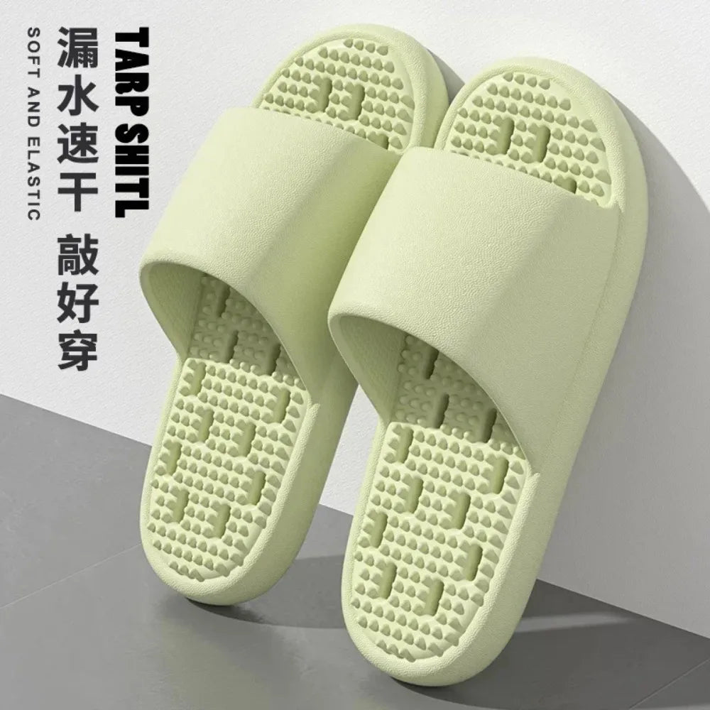 Quick-drying Thick-soled Massage Breathable Cooling Slippers Indoor