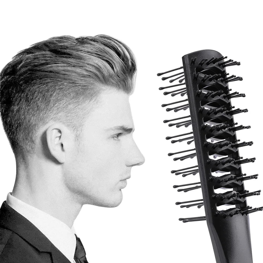 Double Side Massage Comb Black Plastic Anti-tangle Brushes Wide Teeth Brush Zpaxo