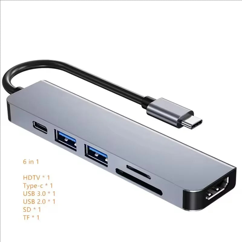 C 1 HUB USB3 0 HDMI PD87W 4K 30Hz Definition Converter SD TF Card Zpaxo 6 IN 1